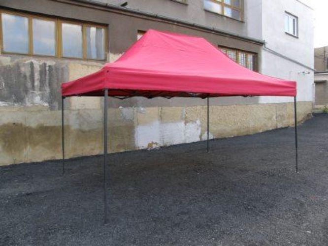 Nůžkový stan 2x3m červený<br />DELUXE